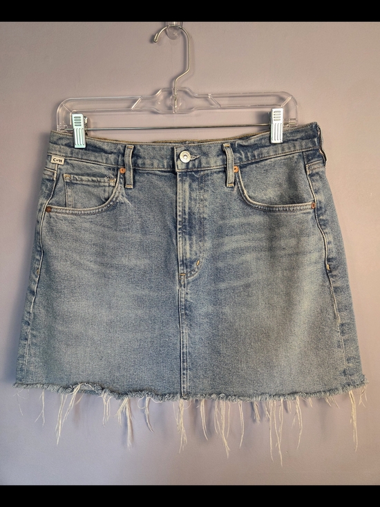 Citizens Of Humanity Dresses & Skirts - Citizens Of Humanity Frayed Hem Denim Skirt Sz 28 Cowgirl Summer Festival Beach